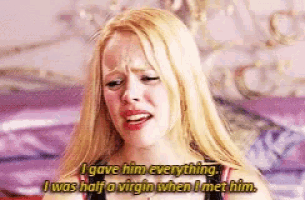 a woman is crying and says i gave him everything i was half a virgin when i met him .