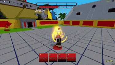 a screenshot of a video game with the number 4 on the screen