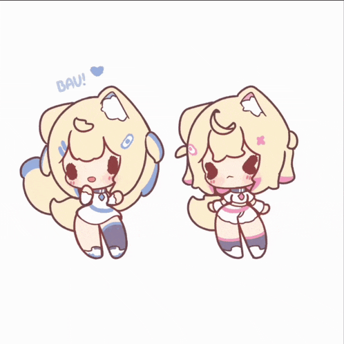 a drawing of a girl with the word bau written on the bottom