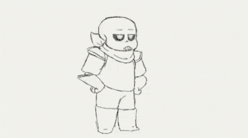 a drawing of a skeleton with the words sorry for being late written on it