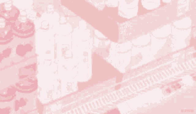 a pink background with a bunch of cupcakes on it .