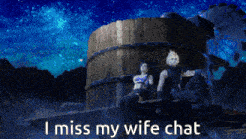 a video game scene with the words " i miss my wife chat " at the bottom