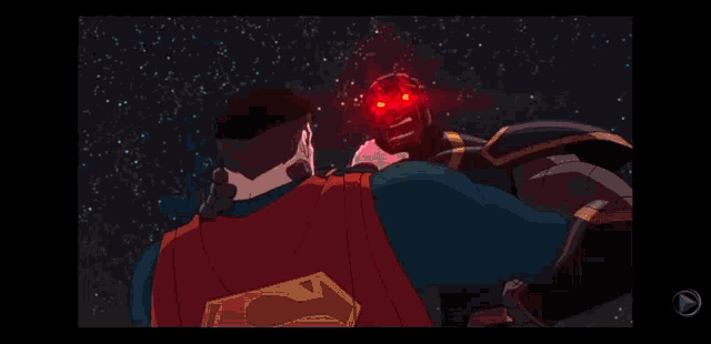 a cartoon drawing of a space ship with a red laser beam coming out of it