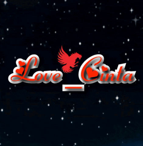 a logo for love cinta with a bird in the middle