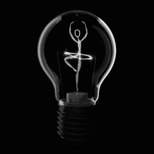 a light bulb with a drawing of a ballerina on it