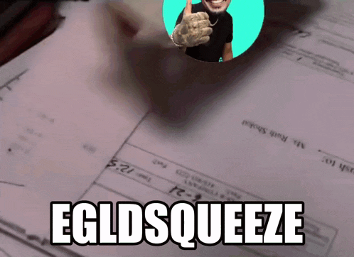 a picture of a man giving a thumbs up with the words egldsqueeze above him