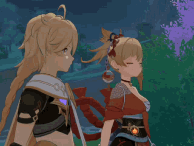 a boy and a girl are standing next to each other