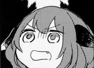 a black and white drawing of a girl with a very angry look on her face .
