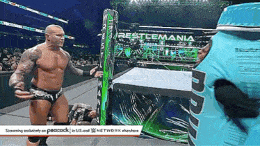 a wrestling match is being streamed on peacock in the u.s. and network elsewhere .