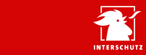 a red sign that says 2026 interschutz in white