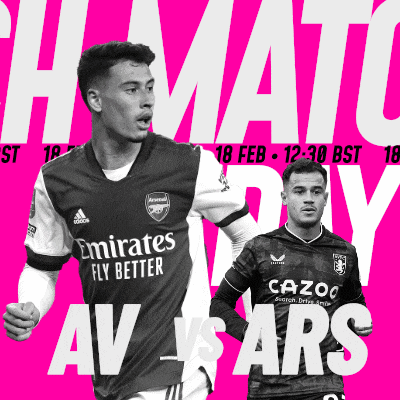 two soccer players on a pink background with the words av vs ars on the bottom