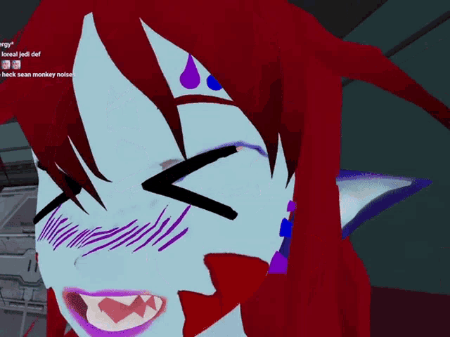 a screenshot of a video game character with the words " heck sean monkey noises " on the bottom right