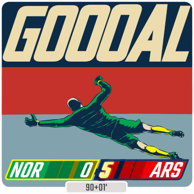 a poster that says goodal nor 05 ars 90+ 01