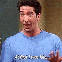 Friends Ross GIF - Friends Ross At First I Was GIFs