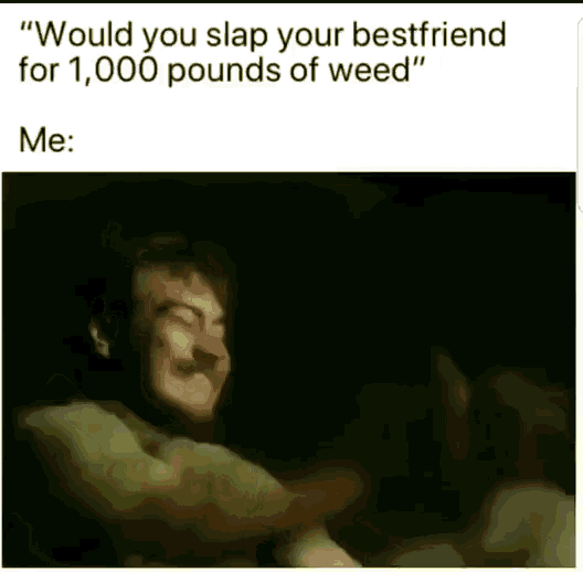 Would You Slap Your Best Friend For Weed GIF - Would You Slap Your Best Friend For Weed GIFs