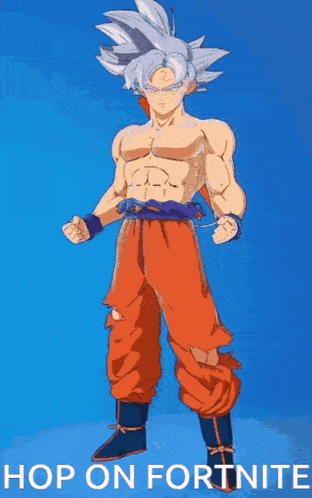 a picture of a cartoon character with the words hop on fortnite