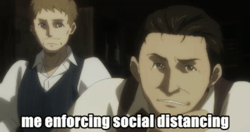 Social Distancing Anime GIF - Social Distancing Anime Hataraku Maousama GIFs