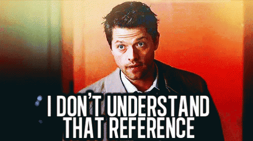 a man is standing in front of a red wall and says i don 't understand that reference