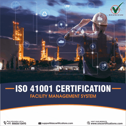 an iso certification facility management system poster