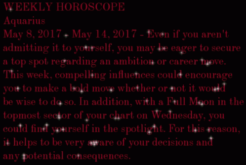 Horoscope Aquarius GIF - Horoscope Aquarius Sparkle GIFs