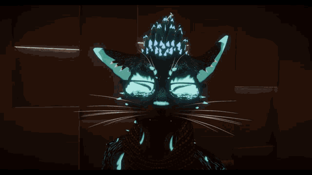 a computer generated image of a cat with a crown on its head