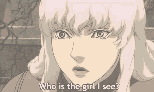 a picture of a woman with the words who is the girl i see below her