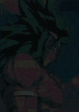 a cartoon character with green and purple hair is standing in the sky .