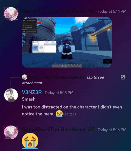 a screenshot of a video game called gameover the one above all