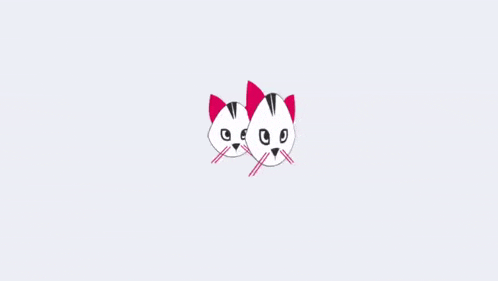 a white cat with pink ears and the word pisilinux on the bottom
