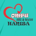 a blue shirt with a red heart and the words ompu aki & baay hanisa written on it