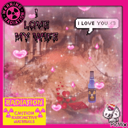 a pink background with the words love my wife and i love you