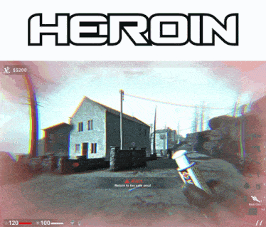 a screenshot of a video game with the word heron above it