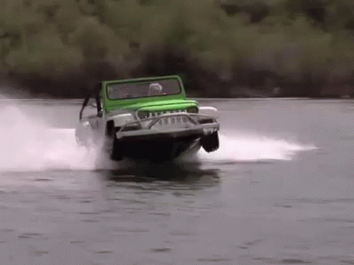 Jeep Driving On Water GIF - Jeep Driving On Water Motorboat GIFs