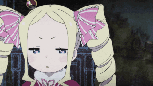 a cartoon character with blonde hair and a pink bow