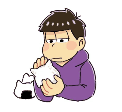 a cartoon boy in a purple hoodie is holding a piece of paper in his hand .
