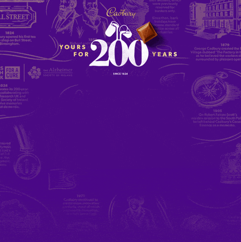an advertisement for cadbury 's 200 years big year big bar big wins