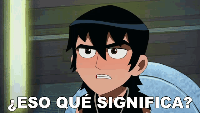 a cartoon character with the words " eso que significa " written below him