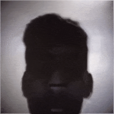 a silhouette of a man 's face with the word nimoth on the bottom right