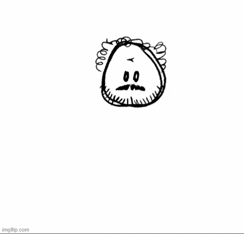 a black and white drawing of a person 's head with a circle in the middle .
