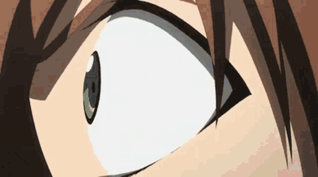 a close up of a person 's green eye with a white pupil