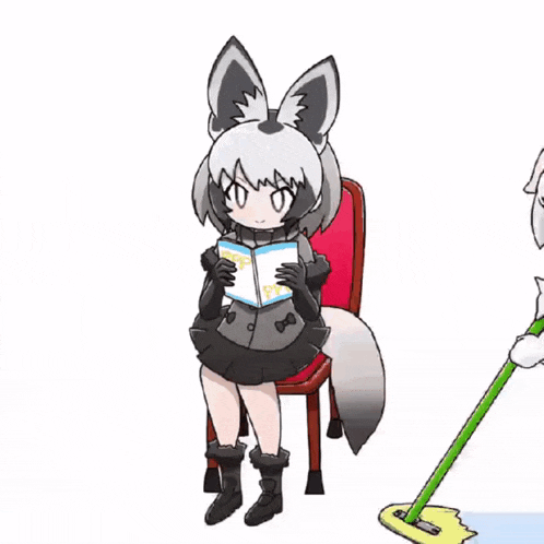 a cartoon drawing of a fox sitting next to a rabbit