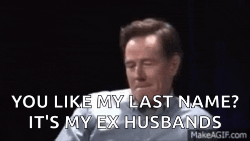 a man is making a funny face while talking about his last name .