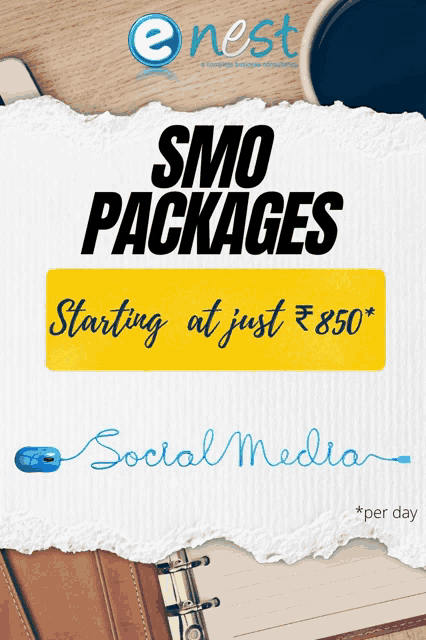 a poster for smo packages starting at just 850 *
