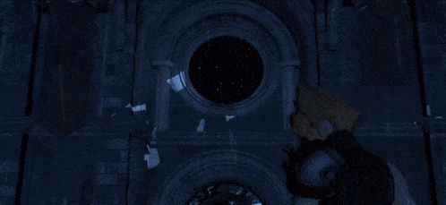 a white light is coming out of a dark blue area