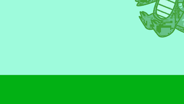 a cartoon crocodile is standing in the grass with a blue lightning bolt coming out of it 's mouth .