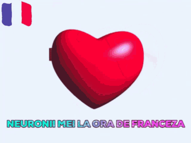 a picture of a man in a heart shaped frame with the words neuronii meila ora de franceza