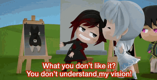 a cartoon character says " what you don 't like it "