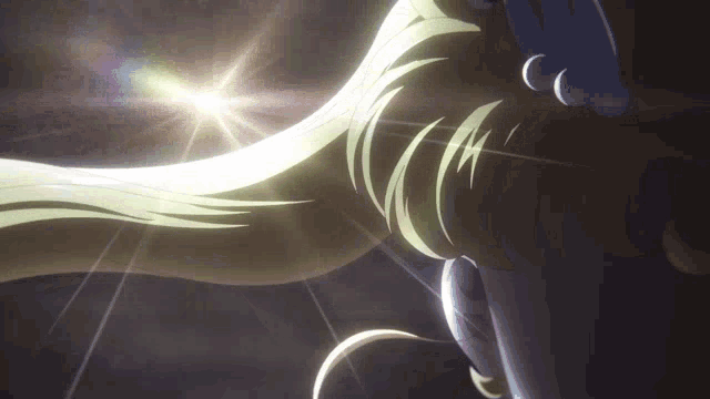 a close up of a person 's torso with the sun shining through the hair