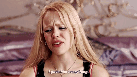 a woman with blonde hair is crying and saying i gave him everything