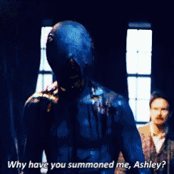 why have you summoned me ashley ? is being asked by a man in a suit